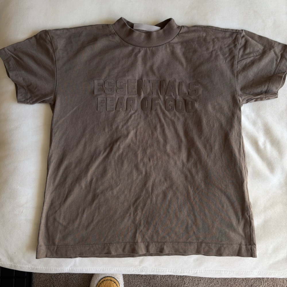 Essentials FOG Chocolate Brown Tee - size children’s 12